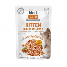 Brit Care Kitten Влажный корм для котят Лосось в соусе, 85 г