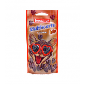 Beaphar Лакомство хрустящие сердечки с мальт-пастой для кошек и котят, 52.5 г