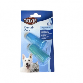Trixie Dental Care Зубная щетка из силикона для собак и кошек, 6 см, 2 шт