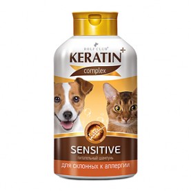 Rolf Club Keratin+Sensitive Шампунь питательный для кошек и собак склонных к аллергии, 400 мл