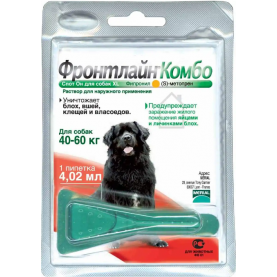 Фронтлайн КОМБО XL Капли против блох и клещей для собак (40-60 кг), 4.02 мл, 1 пипетка