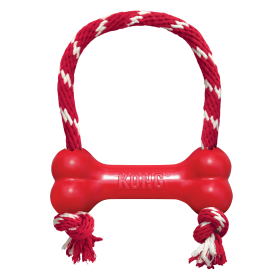 KONG Classic Игрушка в виде косточки с веревкой для собак, размер XS