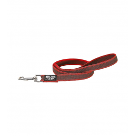 JULIUS-K9 Поводок Super-grip красно-серый для собак до 50 кг, длина 1.2м