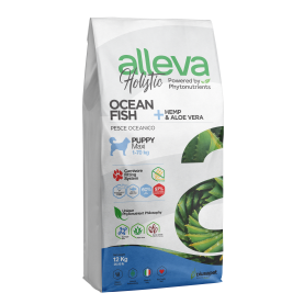 Alleva Holistic Maxi Puppy Корм для щенков крупных пород с океанической рыбой, коноплей и алое вера, на развес 1 кг