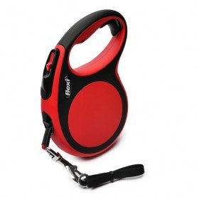 Flexi Comfort Поводок-рулетка красная с тросом для собак, размер S (до 12 кг), 5 м