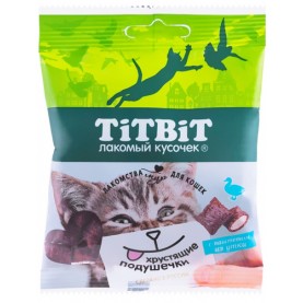 Titbit Хрустящие подушечки с паштетом из утки для кошек, 30 г