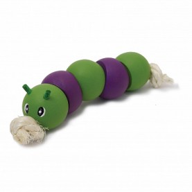 ROSEWOOD Игрушка для грызунов деревянная "Гусеница", зелёно-фиолетовая, 6 см