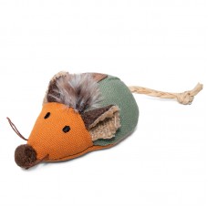 Gigwi CATCH & SCRATCH ECO Игрушка Мышка со звуковым чипом для кошек, 9 см