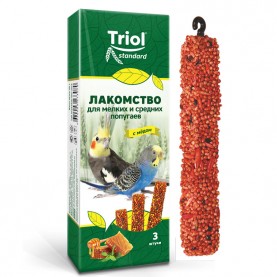Triol Standard Лакомство для мелких и средних попугаев с мёдом (3 шт), 80 г