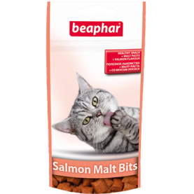 Beaphar Лакомство хрустящие подушечки с мальт-пастой и лососем для кошек, 35 г