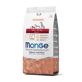 Monge Mini Adult Сухой корм с лососем и рисом для взрослых собак мелких пород, упаковка 15 кг, на развес 1 кг