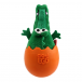 Gigwi EGG Игрушка Крокодил-неваляшка с пищалкой для собак, 14 см