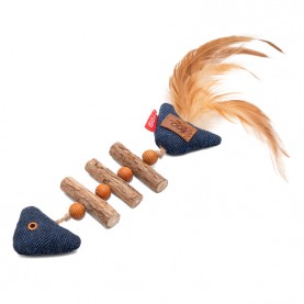 Gigwi CATCH & SCRATCH ECO Игрушка Рыбка-скелет для кошек, 20 см