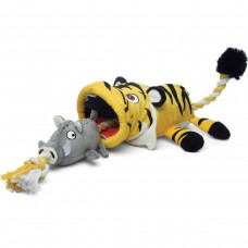 Gigwi CATCH & FETCH Игрушка Тигр с кабаном на веревке для собак, 53 см