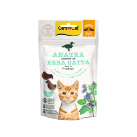 GimCat Лакомство для кошек Хрустящие закуски с уткой и кошачьей мятой, 50 г