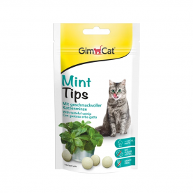 GimCat MintTips витаминизированные лакомства Таблетки для кошек, 40 г
