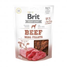 Brit Meaty Jerky лакомство филе из говядины и курицы для собак, 80 г