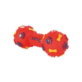 Trixie Игрушка гантель с пищалкой, цвета в ассортименте, для собак, 19 см