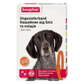 Beaphar Ошейник от блох и клещей оранжевый для собак, 65 см