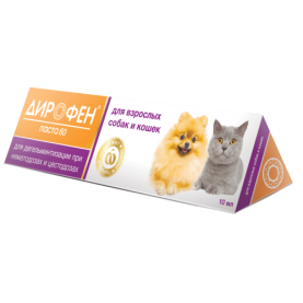 Дирофен 60 Антигельминтная паста для взрослых кошек и собак, 10 мл