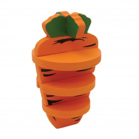 ROSEWOOD Игрушка для грызунов деревянная "3D Морковь", оранжевая, 14 см