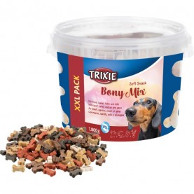Trixie Лакомство Bony Mix мини косточки с говядиной, ягненком, цыпленком и рыбой для собак, упаковка 1.8 кг, на развес 1 кг