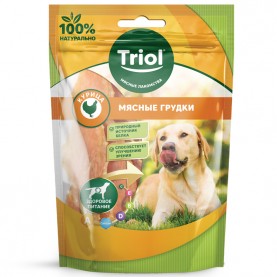 Triol Лакомство мясные грудки из курицы для собак, 70г