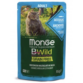 Monge Bwild Влажный корм с анчоусом для кошек, 85 г