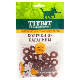 Titbit Лакомство колечки из баранины для собак мелких пород, 100 г