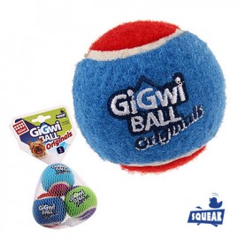 GiGwi BALL Originals Игрушка для собак Три мяча с пищалкой, 4,8 см