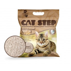 CAT STEP Tofu Original Наполнитель комкующийся растительный, 12 л