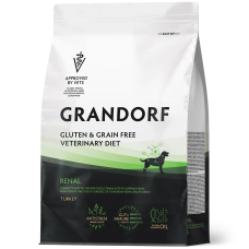 Grandorf Vet Dog Renal Сухой корм с индейкой для поддержания функции почек для собак, упаковка 1кг