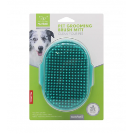 Nunbell Массажная щетка для ладони с короткими зубцами, 9х13см.