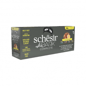 Schesir After Dark Multipack консервы 4 вкуса в бульоне для кошек, 12 x 80г