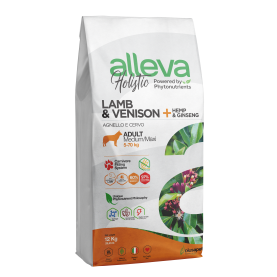 Alleva Holistic Maxi/Medium Adult Корм для собак средних и крупных пород с ягненком, олениной и коноплей, на развес 1 кг
