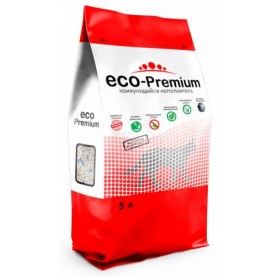 Eco-Premium Зеленый Наполнитель древесный комкующийся для кошачьего туалета, 1.9 кг (5 л)