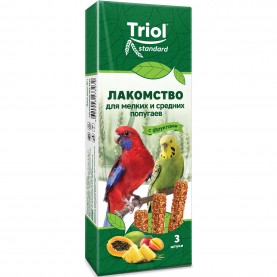 Triol Standard Лакомство для мелких и средних попугаев с фруктами (3 шт), 80 г