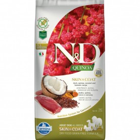 N&D Quinoa Skin & Coat Сухой корм с уткой и кокосом для взрослых собак, упаковка 7 кг
