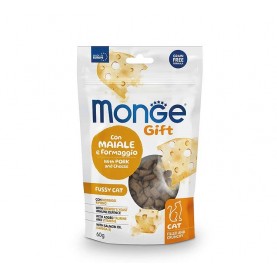Monge Gift Лакомство подушечки со свининой и  сыром для кошек, 60 г