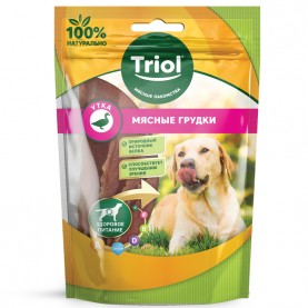 Triol Лакомство мясные грудки из утки для собак, 70 г