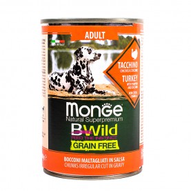 Monge Bwild Влажный корм с индейкой и тыквой для собак, 400 г