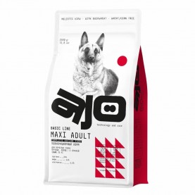 AJO Dog Maxi Adult Сухой полнорационный корм с индейкой и гречкой для взрослых собак крупных пород, упаковка 12 кг