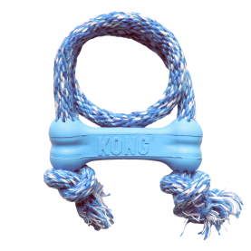 KONG Puppy Игрушка косточка с веревкой для щенков, размер XS, цвет в ассортименте