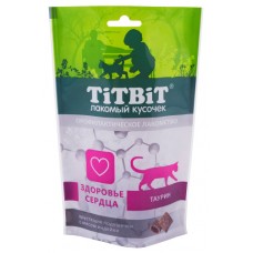 Titbit Лакомство Хрустящие подушечки с мясом индейки для здоровья сердца для кошек, 60 г
