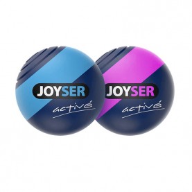 JOYSER Игрушка Active Два резиновых мяча с пищалкой, голубой, розовый, для собак, 6.3 см