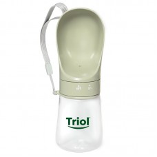 Triol Поилка TRAVEL дорожная для животных "Компакт", оливковая, 300мл, d75 x 215 мм
