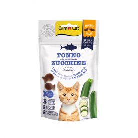 GimCat Лакомство для кошек Хрустящие закуски с тунцом и кабачком, 50 г