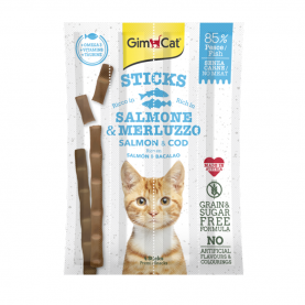 GimCat Лакомство для кошек Палочка с лососем и треской, 5 г