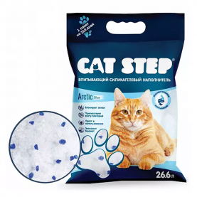 CAT STEP Arctic Blue Наполнитель впитывающий силикагелевый, 26.6 л