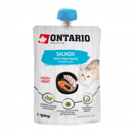 Ontario Крем-лакомство с лососем для кошек, 90 г